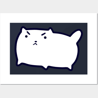 Angry Tiny White Cat Posters and Art